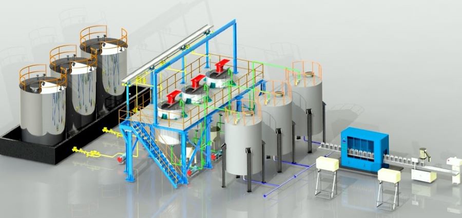 lubricant production line