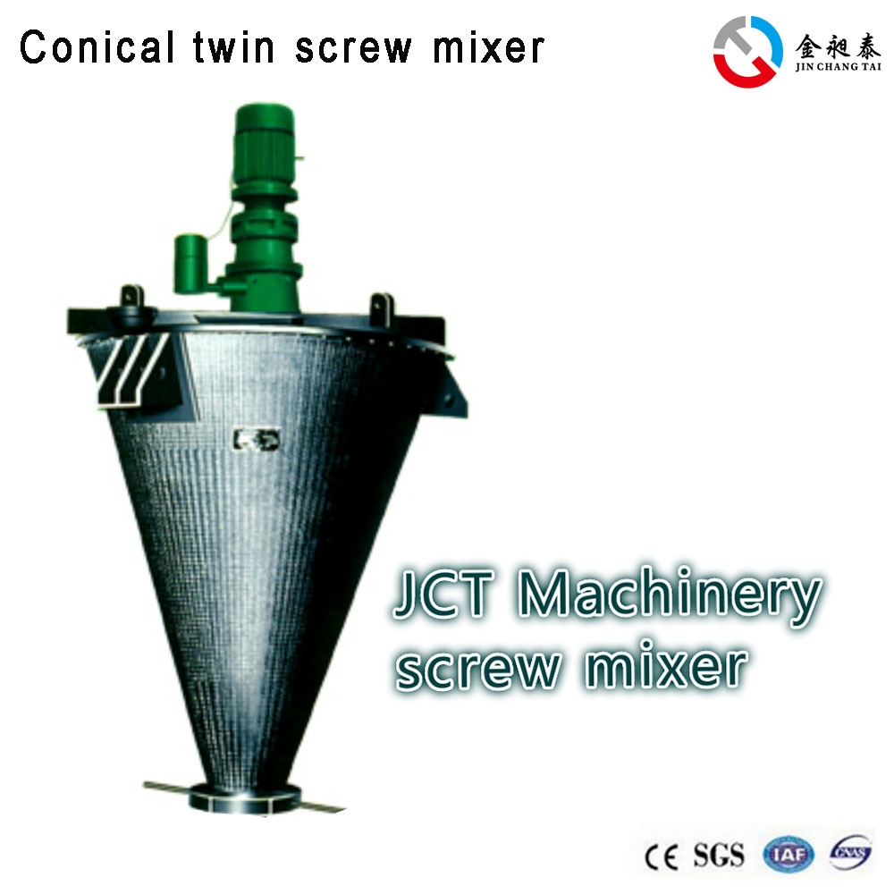Conical twin screw mixer