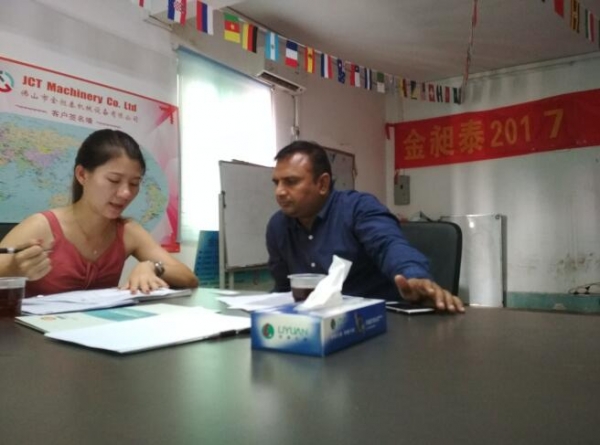 Indian clients cooperate with JCT Machinery for silicone rubber making plant project